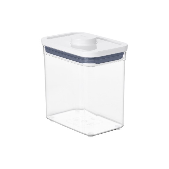 OXO négyszögletes tároló edény, műanyag,  16 x 11 x 16 cm, 1,6 l