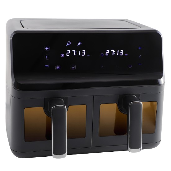 Zokura - Dupla forrólevegős sütő, 8L, 1350+1350 W 