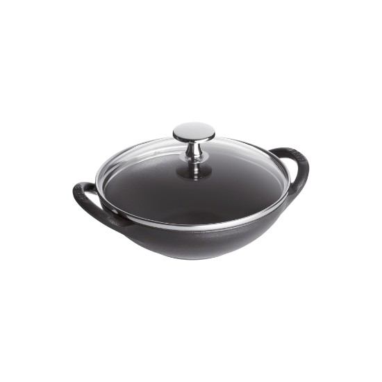 Staub - Mini Wok, öntöttvas, 16 cm, Fekete