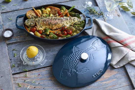 Staub - Ovális sütőedény, öntöttvas, 33cm/2,8L, "La Mer"