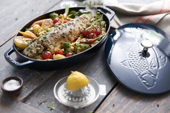 Staub - Ovális sütőedény, öntöttvas, 33cm/2,8L, "La Mer"