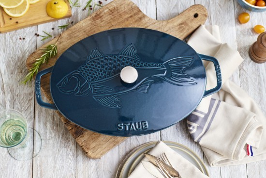 Staub - Ovális sütőedény, öntöttvas, 33cm/2,8L, "La Mer"