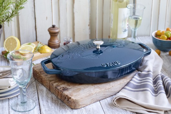 Staub - Ovális sütőedény, öntöttvas, 33cm/2,8L, "La Mer"