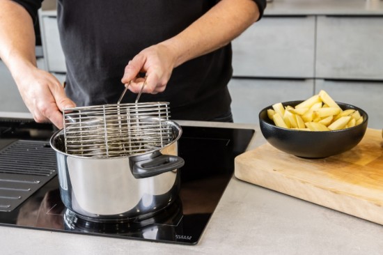 Lábas fedővel és sütőkosárral, 20cm/3 liter, rozsdamentes acél - Kitchen Craft - Kitchen Craft