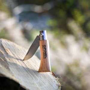 Kulcstartó kés N°02, rozsdamentes acél, 3,5 cm, "Tradition Inox", rozsdamentes acél - Opinel