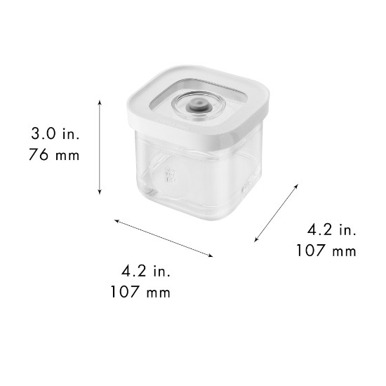 Négyzet alakú ételtartó, műanyag, 10,7 x 10,7 x 7,6 cm, 0,32 l, "Cube" - Zwilling