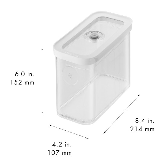 Téglalap alakú ételtartó, műanyag, 21,4 x 10,7 x 15,2 cm, 1,8 l, "Cube" - Zwilling