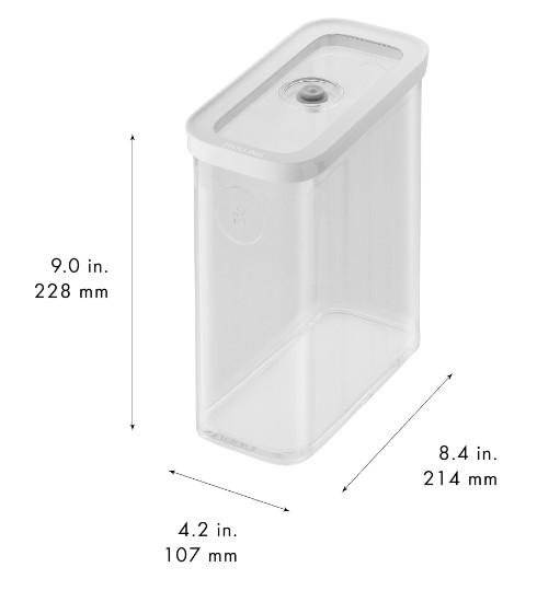Téglalap alakú ételtartó, műanyag, 21,4 x 10,7 x 22,8 cm, 2,9 l, "Cube" - Zwilling