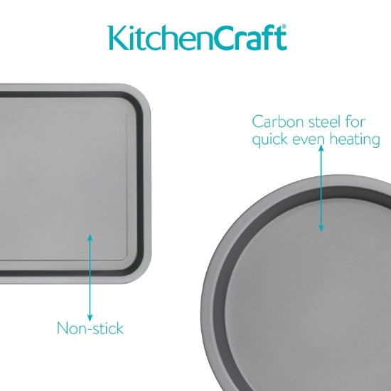 Kitchen Craft - 4 részes sütőkészlet, szénacél 
