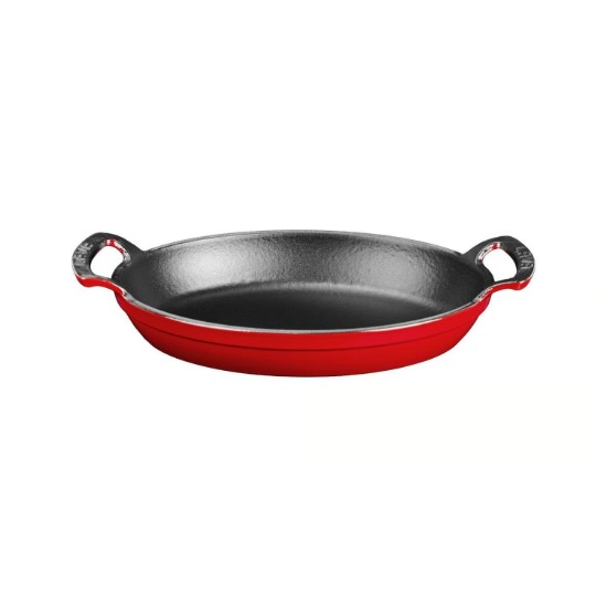 Lava Óvális öntöttvas tál, 23 x 17, piros