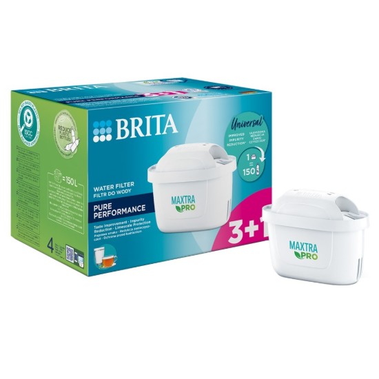 BRITA - 3+1 db Maxtra PRO Pure Performance vízszűrő patron