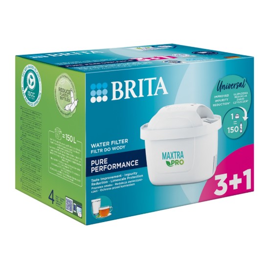 BRITA - 3+1 db Maxtra PRO Pure Performance vízszűrő patron