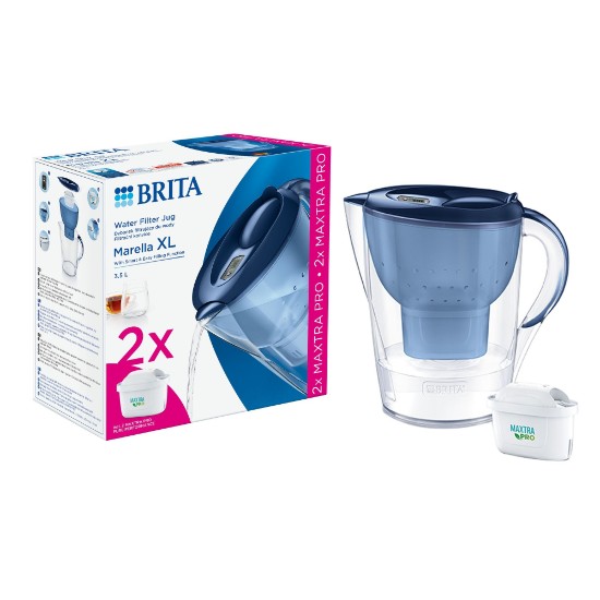 BRITA Marella XL 3,5 literes kezdőcsomag + 2 Maxtra PRO szűrő (kék)