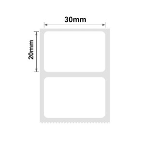 Címke matrica tekercs, 30x20mm, 320 db/tekercs, Fehér - NIIMBOT