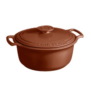 Cocotte főzőedény, kerámia, 31 cm / 5,5L, "Sublime", Sienna - Emile Henry