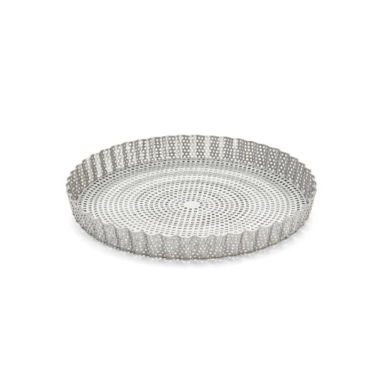 Perforált tortaforma sütőlappal, rozsdamentes acél, 24 cm - de Buyer