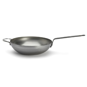 Kerek wok fogantyúval, acél, 32 cm, "Mineral B" - de Buyer