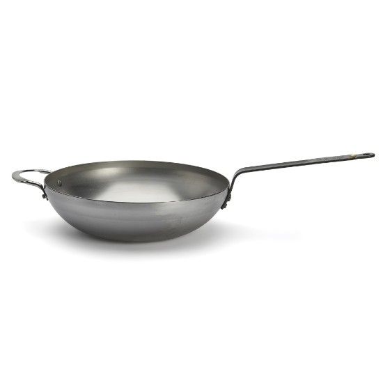 Kerek wok fogantyúval, acél, 32 cm, "Mineral B" - de Buyer