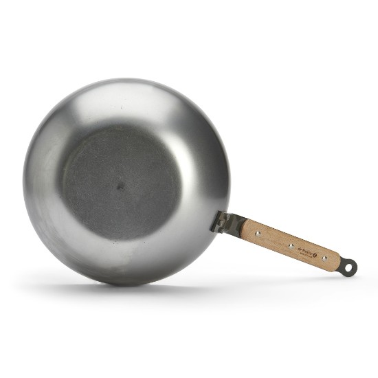Kerek wok, acél, 28 cm, "Mineral B Bois" - de Buyer