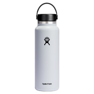 Hőszigetelő palack, rozsdamentes acél, 1,18L, "Wide Mouth", fehér - Hydro Flask