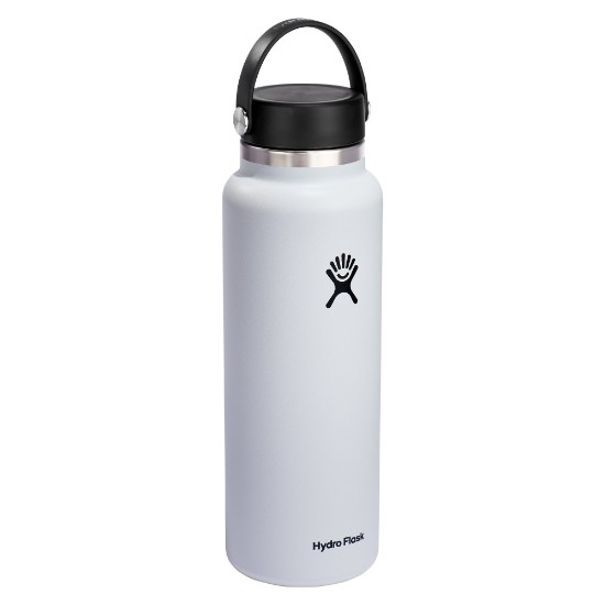 Hőszigetelő palack, rozsdamentes acél, 1,18L, "Wide Mouth", fehér - Hydro Flask