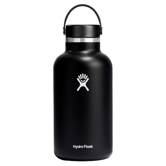 Hőszigetelő palack, rozsdamentes acél, 1,9L, "Wide Mouth", fekete - Hydro Flask