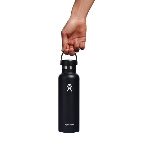 Hőszigetelő palack, rozsdamentes acél, 620ml, "Standard", Fekete - Hydro Flask
