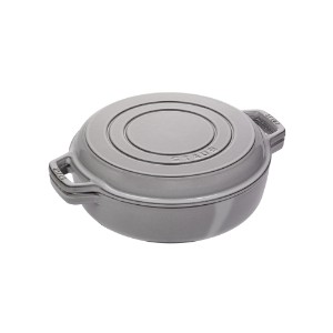 Braiser serpenyő grill fedéllel, öntöttvas, 26cm/3,3L, Graphite Grey - Staub