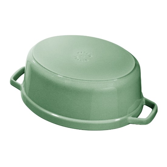 Oval Cocotte főzőedény, öntöttvas, 29cm/4,2L, Sage - Staub