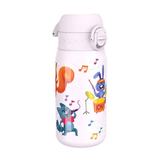 Vizes palack gyerekeknek, rozsdamentes acél, 400 ml Animal Band - Ion8