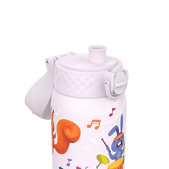 Vizes palack gyerekeknek, rozsdamentes acél, 400 ml Animal Band - Ion8