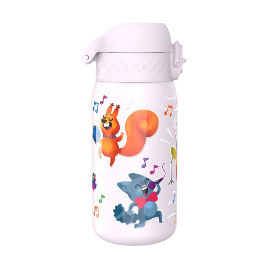 Vizes palack gyerekeknek, rozsdamentes acél, 400 ml Animal Band - Ion8