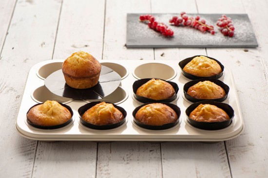12 db újrafelhasználható sütőlap készlet muffinokhoz, üvegszálas, 5 × 5 cm - NoStik