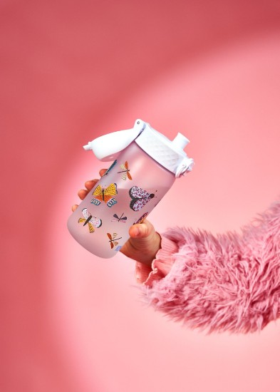Vizes palack gyerekeknek, recyclon™, 350 ml, Butterflies - Ion8