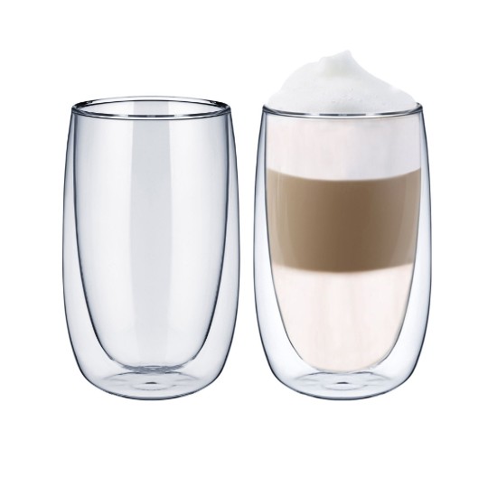 Westmark 2 darabos duplafalú latte machiato pohár készlet, 400 ml