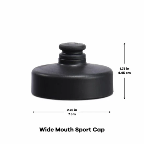Kupak hőszigetelő palackhoz, műanyag, "Sport Wide", Black - Hydro Flask