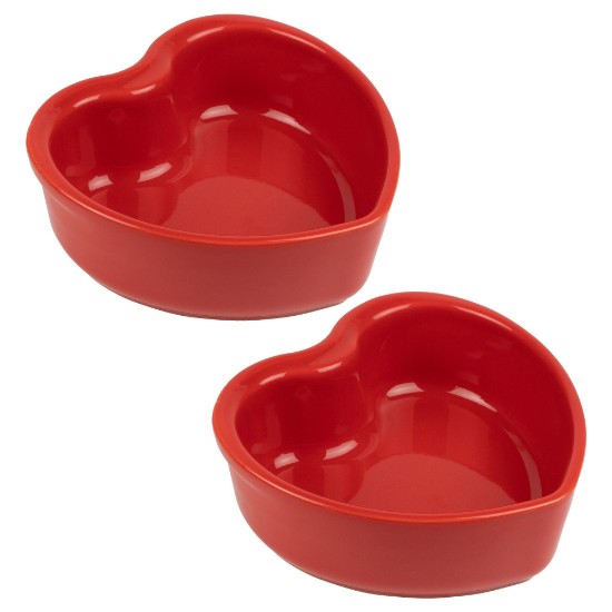 2 db szív alakú ramekin sütőedény készlet, kerámia, 13,5 cm/0,85 L, "Appolia" - Peugeot