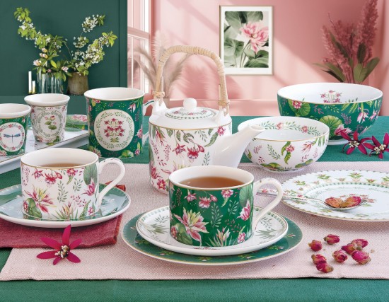 Tál, porcelán, 23 cm, "Botanique Chic" - Nuova R2S
