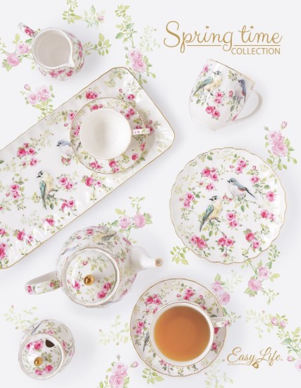 Desszerttál, porcelán, 19 cm, "Spring Time" - Easy Life