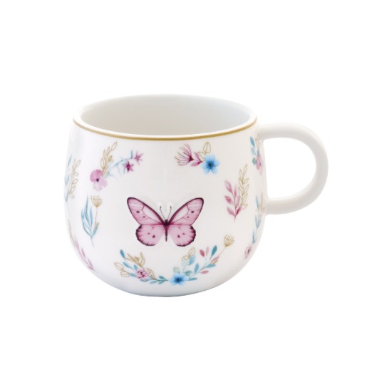 Bögre, porcelán, 400 ml, dombornyomott kivitel, "Fancy Garden" - Easy Life