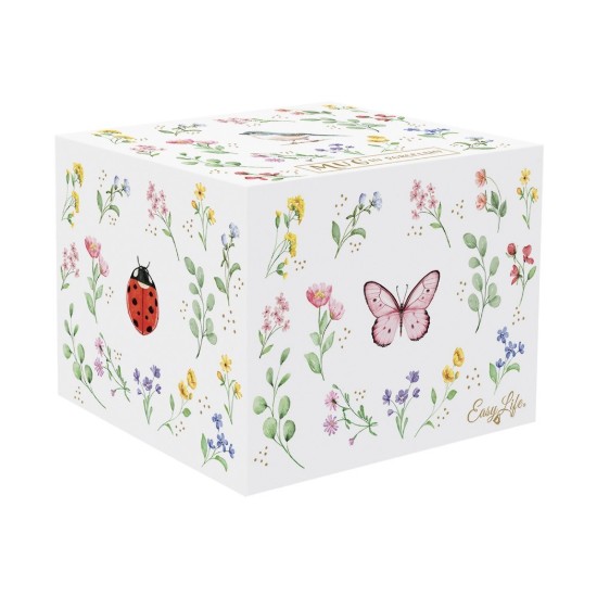 Bögre, porcelán, 400 ml, dombornyomott kivitel, "Fancy Garden" - Easy Life