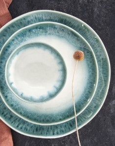 Bögre, porcelán, 375 ml, zöld, "Nuances" - Easy Life