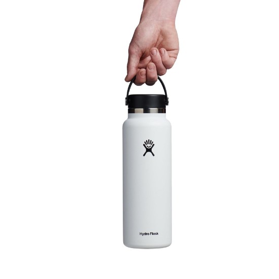 Hőszigetelő palack, rozsdamentes acél, 1,18L, "Wide Mouth", fehér - Hydro Flask