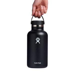 Hőszigetelő palack, rozsdamentes acél, 1,9L, "Wide Mouth", fekete - Hydro Flask