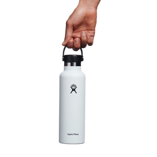 Hőszigetelt flakon, rozsdamentes acél, 620 ml, "Standard", fehér - Hydro Flask