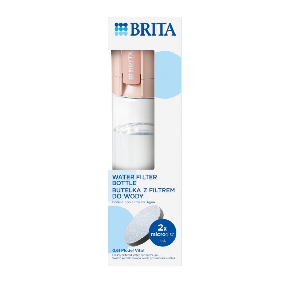 BRITA Vital szűrőpalack (barackszínű), 600 ml