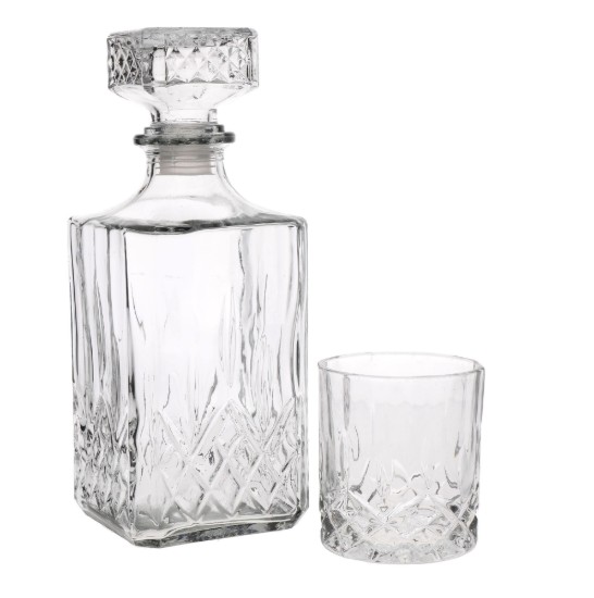 BarCraft - Dekanter és whiskys poharak készlet, 5 db, pohár