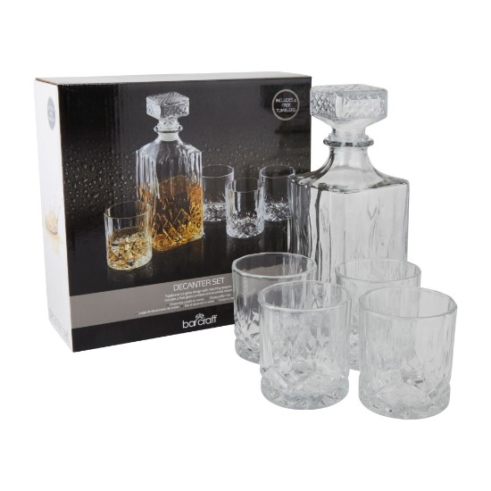 Dekanter és whiskys poharak készlet, 5 db, pohár - Kitchen Craft