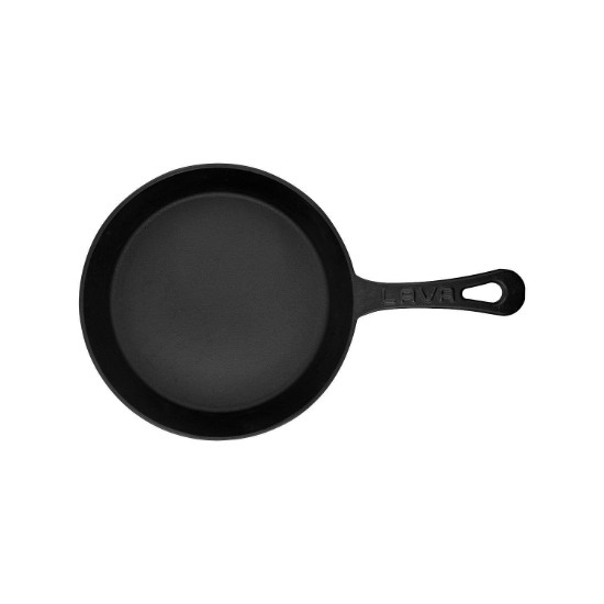 Öntöttvas serpenyő, 20 cm, faállvánnyal - LAVA márka
