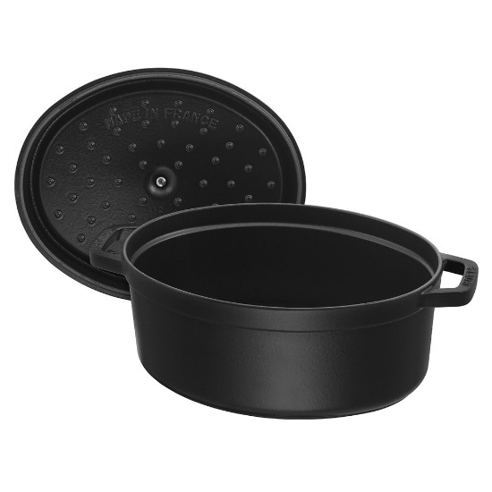 Staub ~ 29 cm / 4,2 literes, Black ovális Cocotte edény